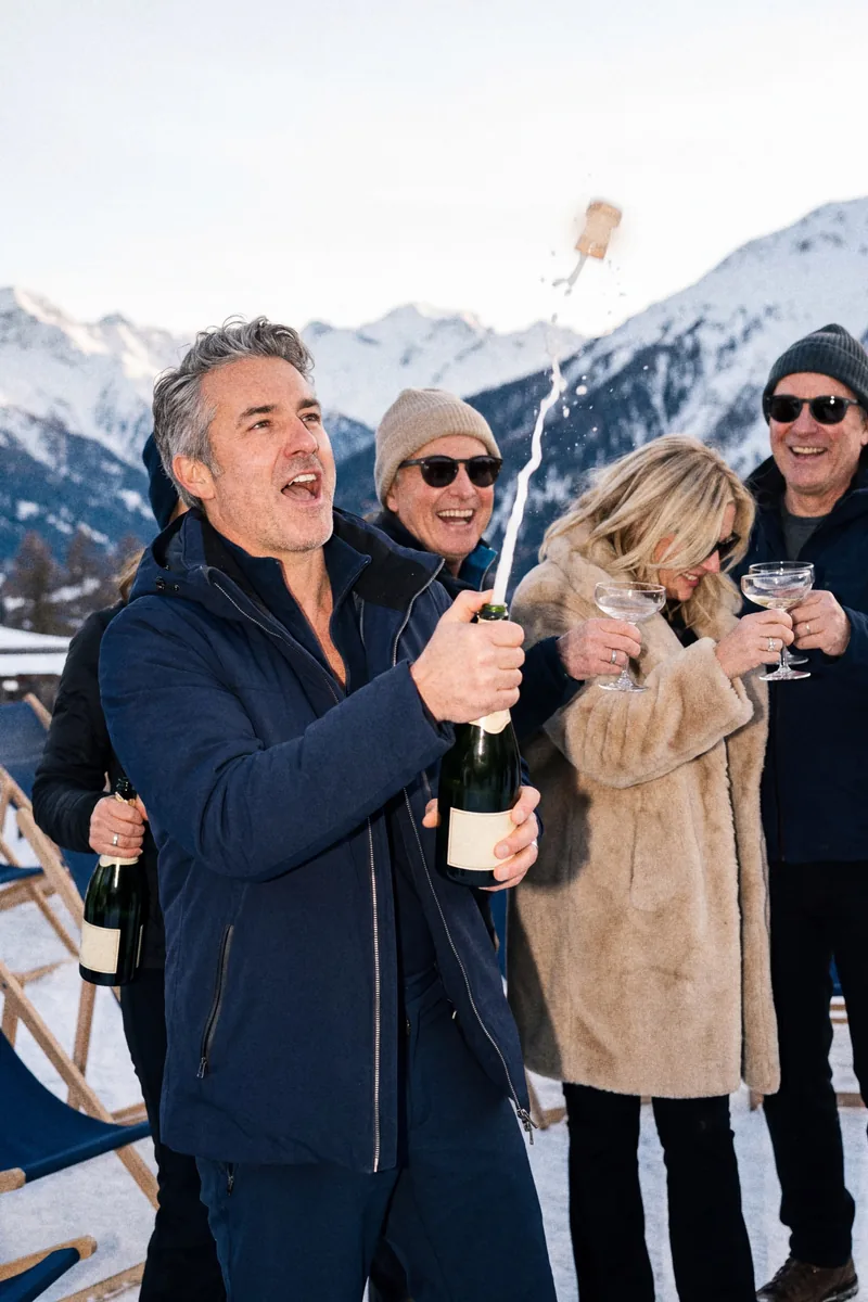 Après-ski on a terrace