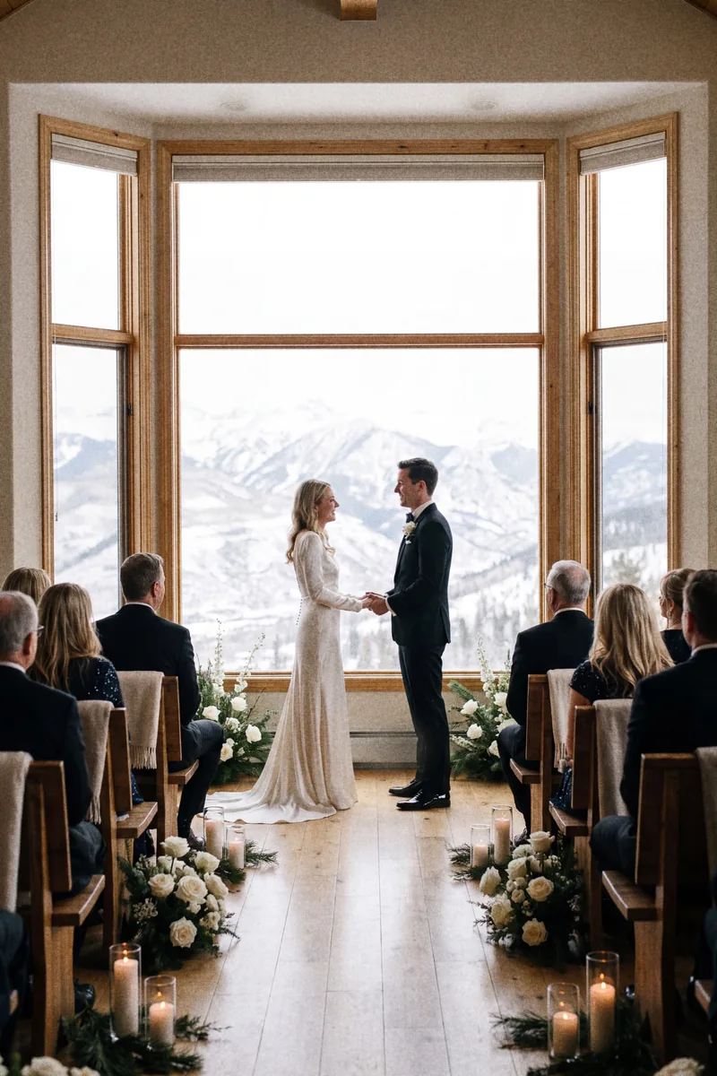 Winter wedding in a Courchevel chalet